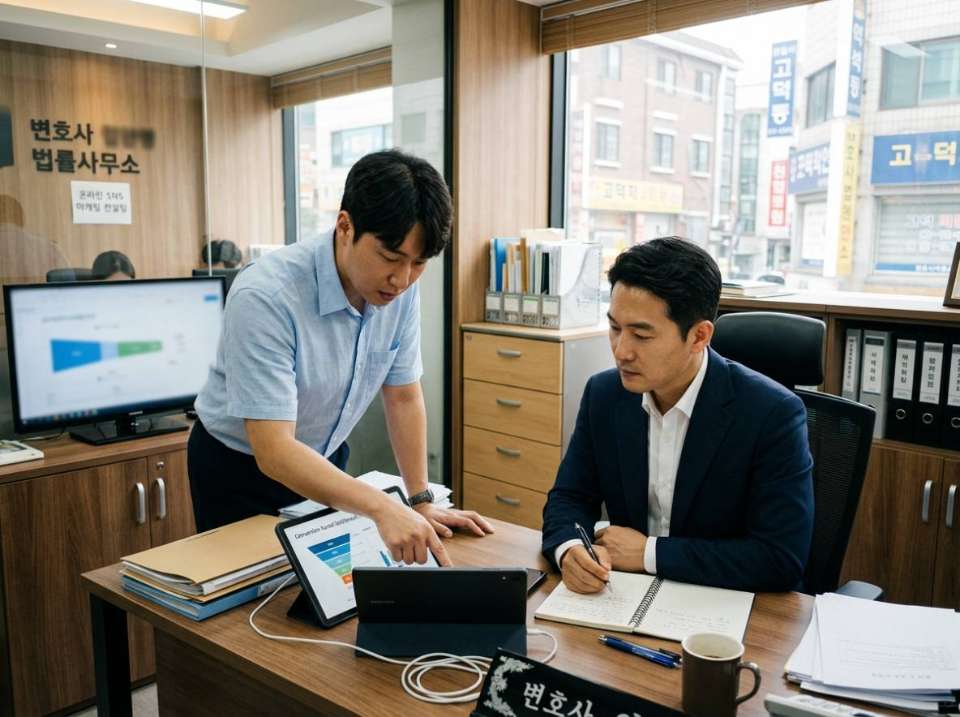 고덕동 변호사 법률상담 사무소 온라인 SNS 마케팅 광고 실행사 대행사 업체 고덕동 변호사 법률상담 사무소 수임 강화를 위한 온라인 마케팅 전략 대표 이미지