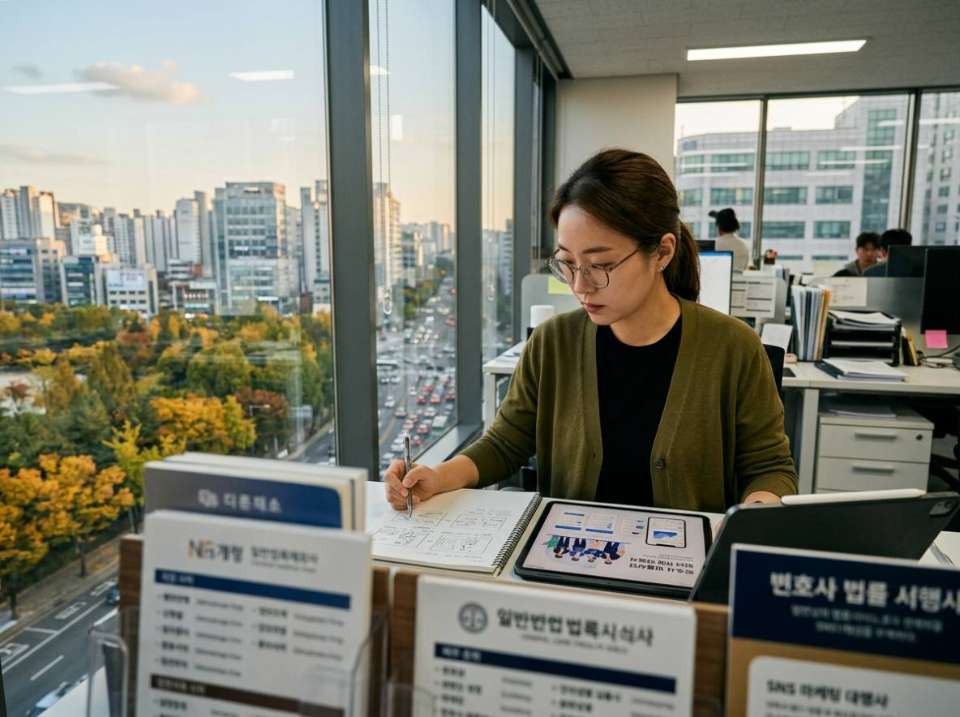 보라매동 변호사 법률상담 사무소 온라인 SNS 마케팅 광고 실행사 대행사 업체 보라매동 변호사 사무소 온라인 SNS 홍보를 위한 업무 프로세스 체크리스트 대표 이미지